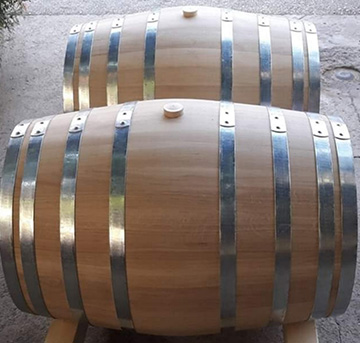 Larger wooden barrels